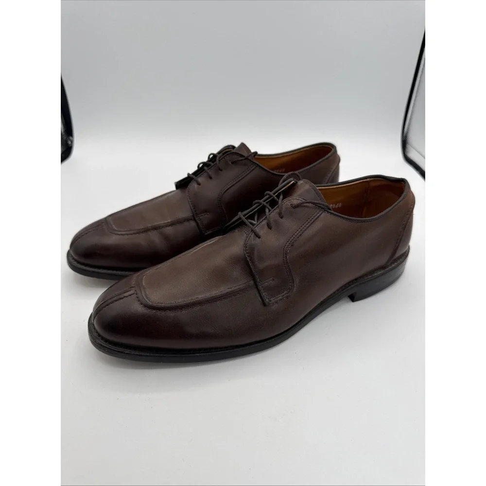 Allen Edmonds Shoes Mens 10 D Brown Leather Hancock Split Toe Blucher Derby 8464